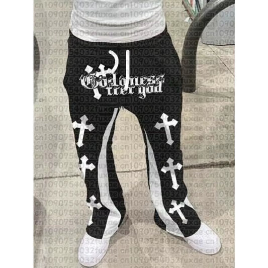 New 3D Cartoon Printed Mesh Breathable and Fashionable European and American Style Casual Sports Pants for Adults and Children