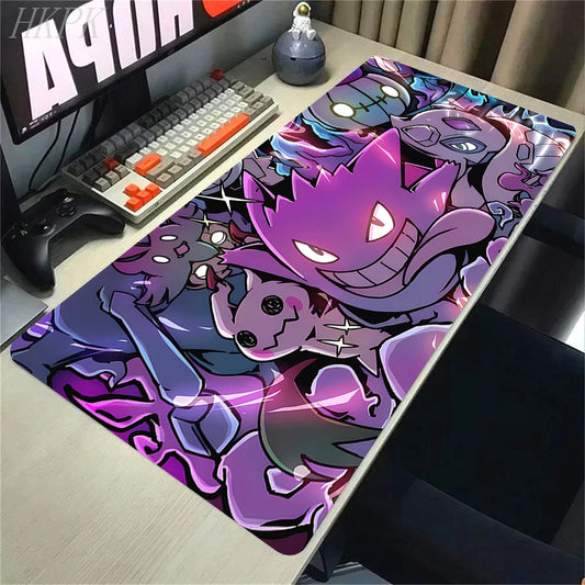 P-Pokemon-Gengar Grande Mousepad Large Gaming Mouse Pad Lockedge Thickened Computer Keyboard Table Desk Mat